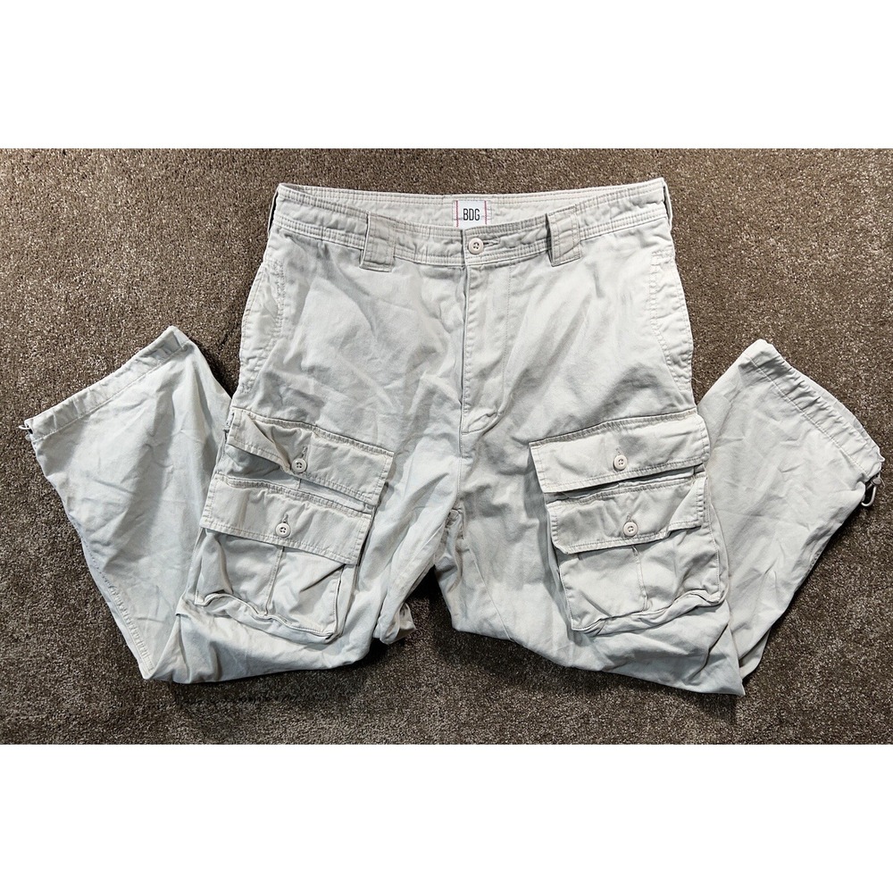 BDG Urban Outfitters Baggy Cargo Barrel Pants Womens Large Khaki Loose Pockets